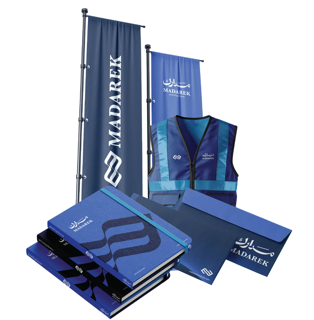 Contact Madarek Matbaa to order gifts and printed materials in your brand identity