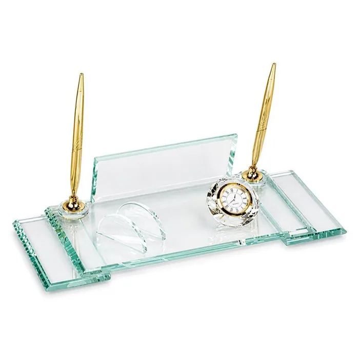 Wide Crystal Desk Set