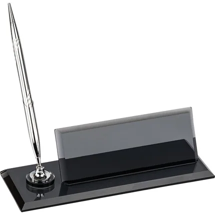 Crystal Card Holder with Pen