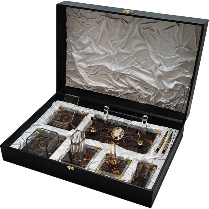 Premium Marble Crystal Desk Set