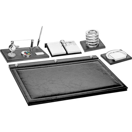 5-Piece Leather Desk Mat Set