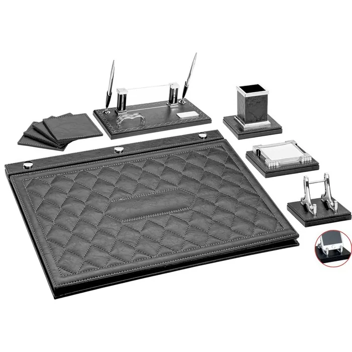 Padded Leather Desk Mat Set