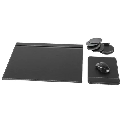 Simple Leather Desk Pad with Mouse Pad