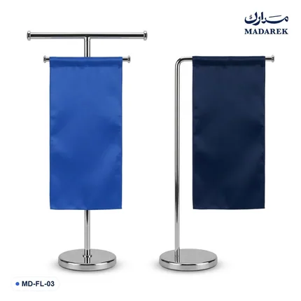 Desk Flag Holder with Arm (T and L Shape)