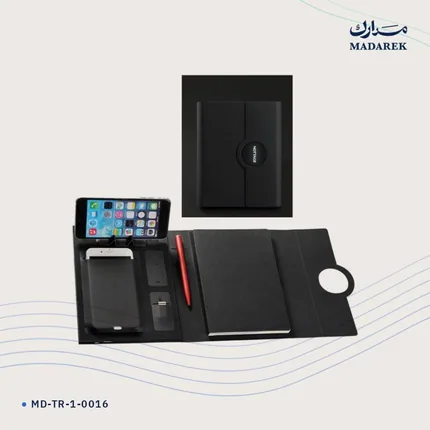 Business Organiser with Power Bank — Wireless Charging · 5000 mAh