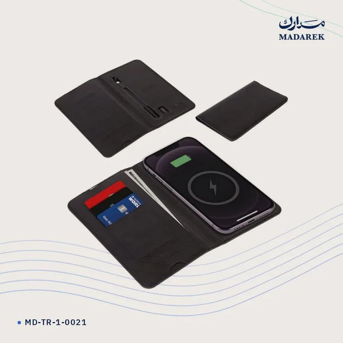 Wallet with Power Bank — Wireless Charging · 5000 mAh