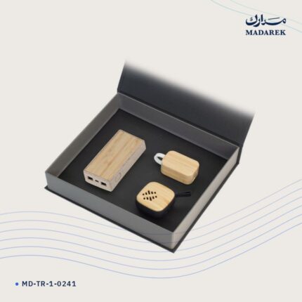 طقم هدايا فاخر — خيزران · مع علبة