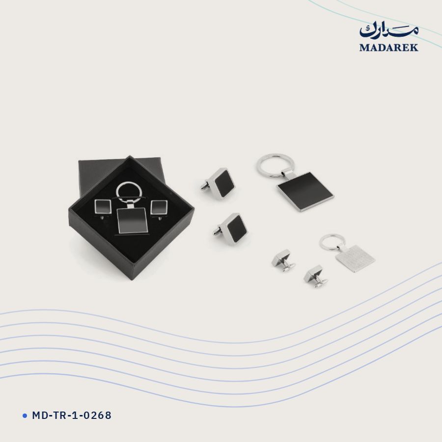طقم ميدالية معدنية وأزرار أكمام