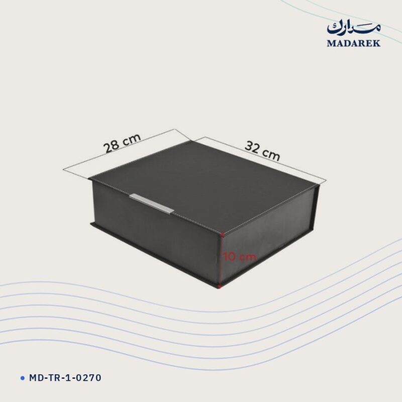 علبة هدايا — جلد حراري · 32×28×10 سم