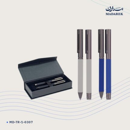 طقم أقلام — ملمس مطاطي