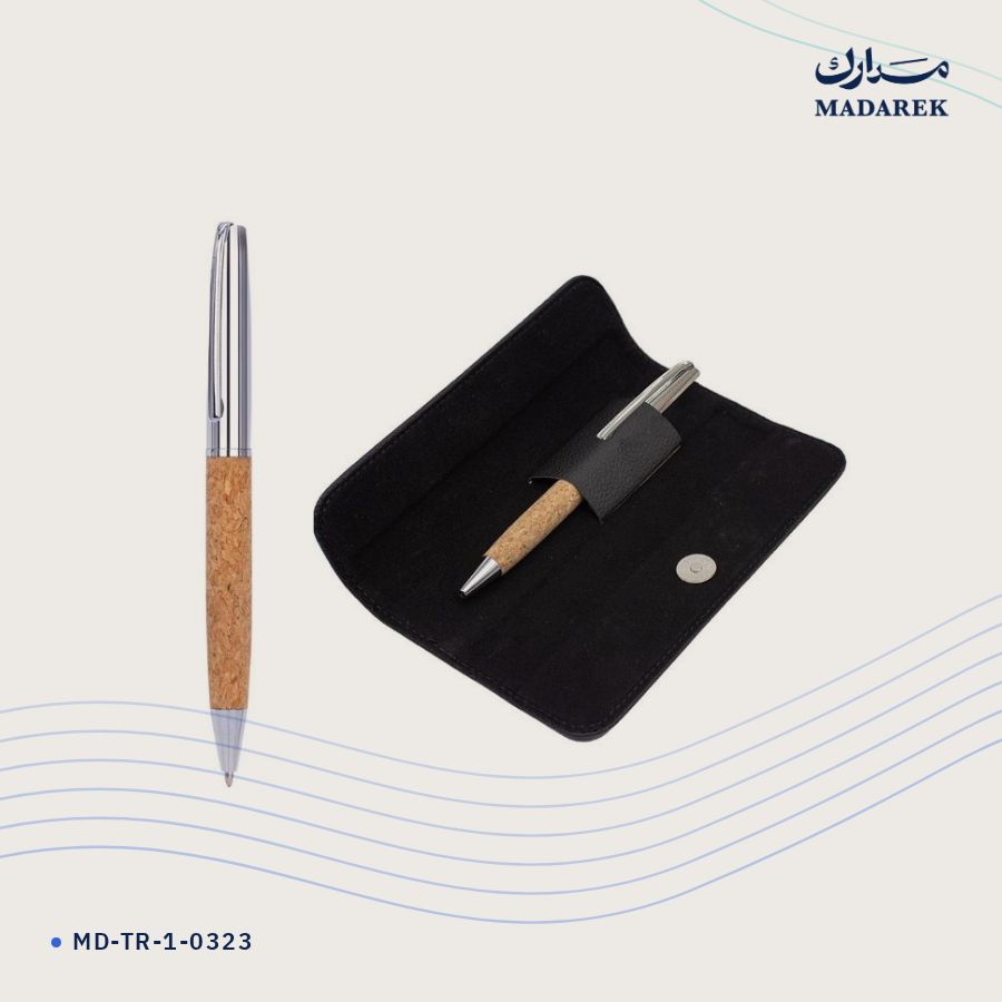 قلم حبر جاف مع جراب