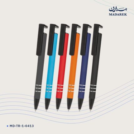 قلم حبر جاف — معدن · ملمس مطاطي