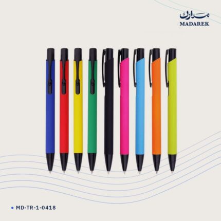 قلم حبر جاف — معدن · ملمس مطاطي