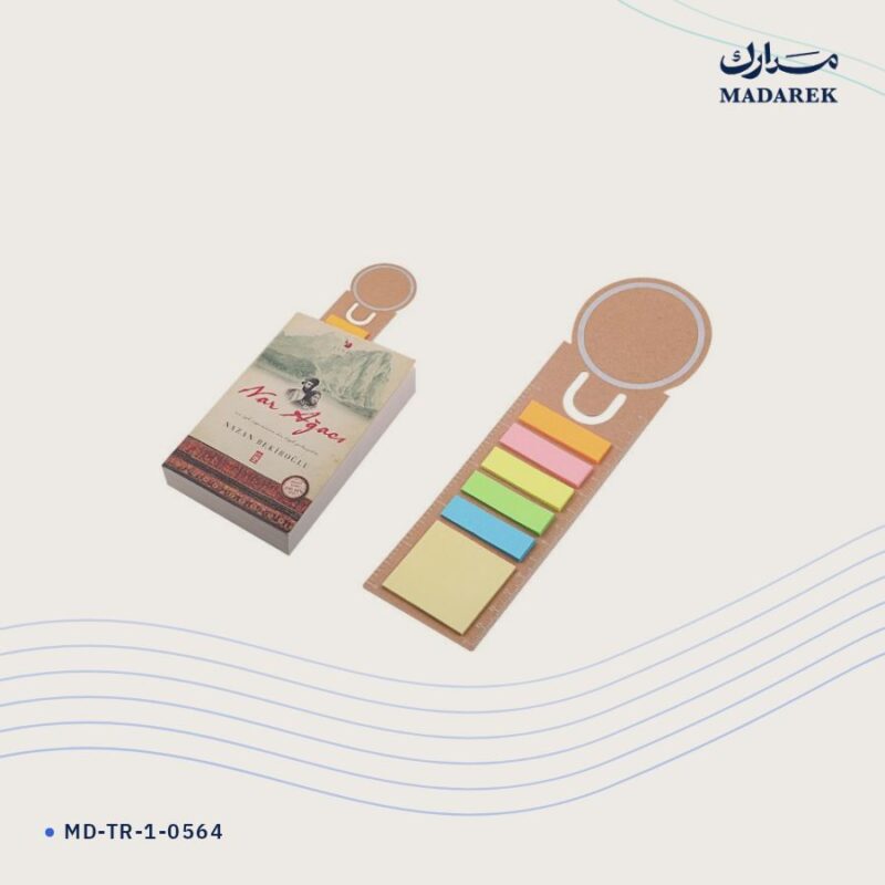 فاصل كتاب — صديق للبيئة · أوراق لاصقة