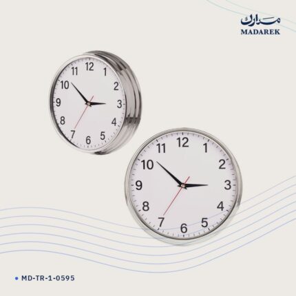 ساعة حائط — كروم · 430 مم
