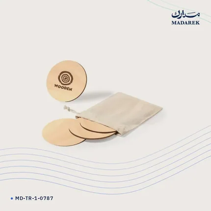Bardak Altlığı — Ahşap · Ham Kumaş