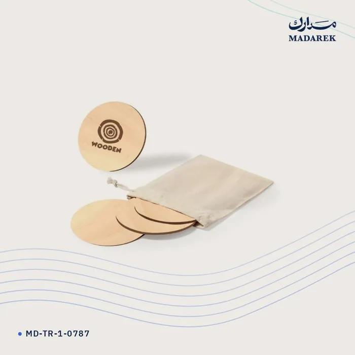 Bardak Altlığı — Ahşap · Ham Kumaş