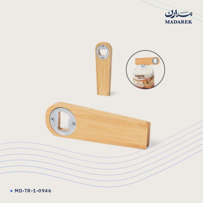 فتاحة عبوات — خيزران · مع فتاحة