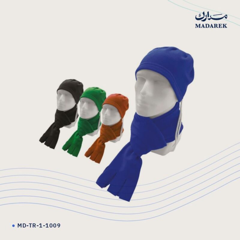 طقم وشاح وقبعة