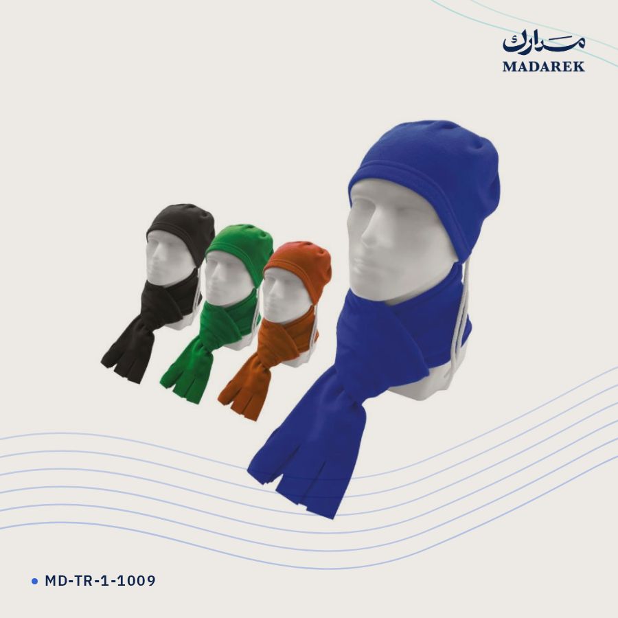 طقم وشاح وقبعة