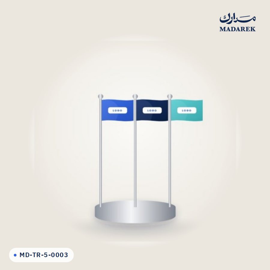 حامل علم مكتبي كروم اقتصادي